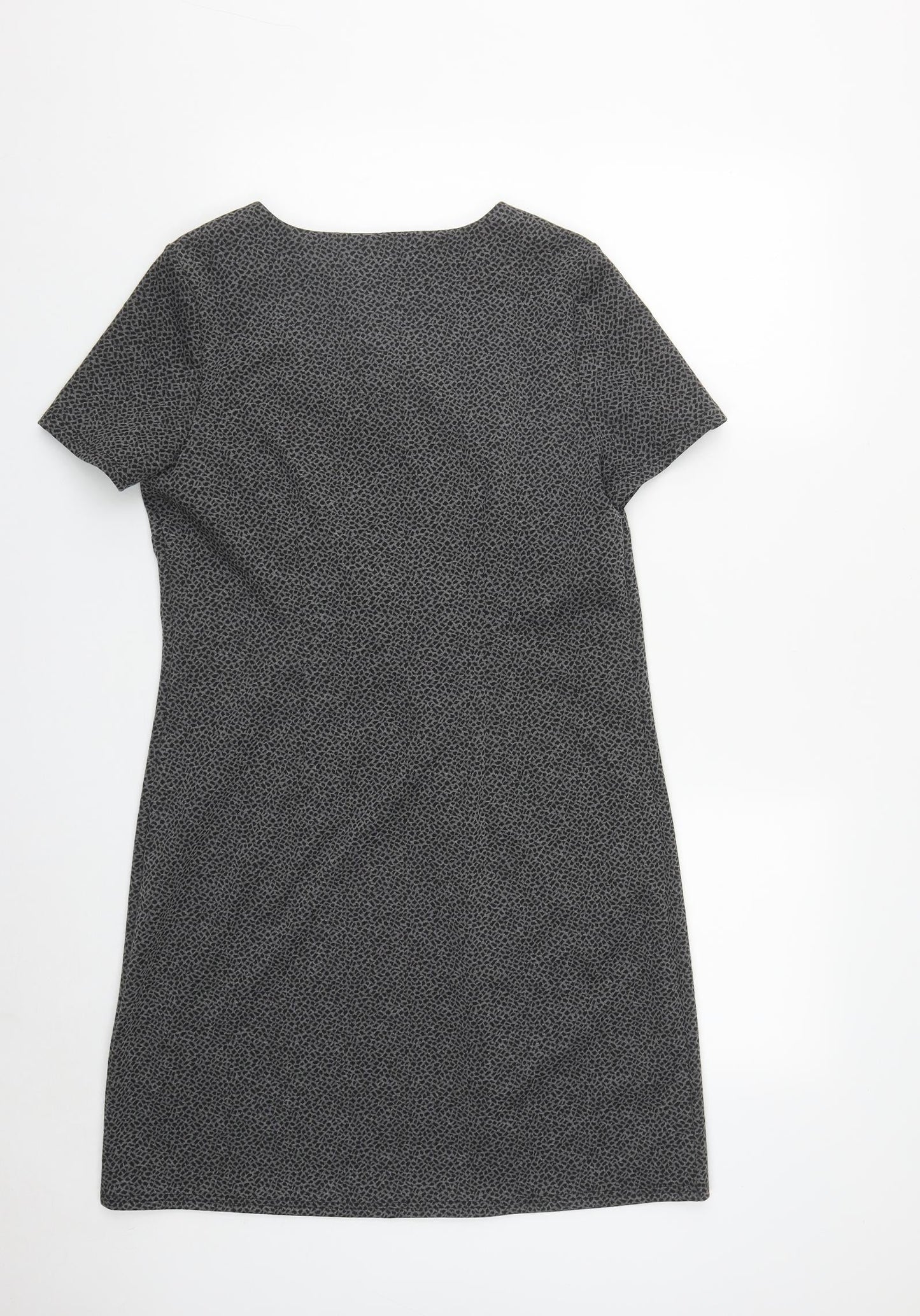 Papaya Womens Green Geometric Polyester A-Line  Size 12  Roll Neck