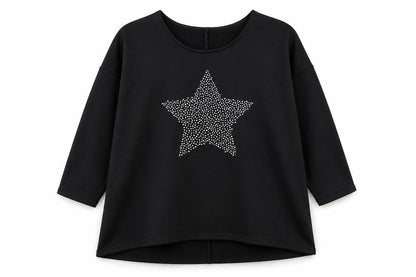 Peacocks Womens Black  Polyester Pullover Sweatshirt Size L  Pullover