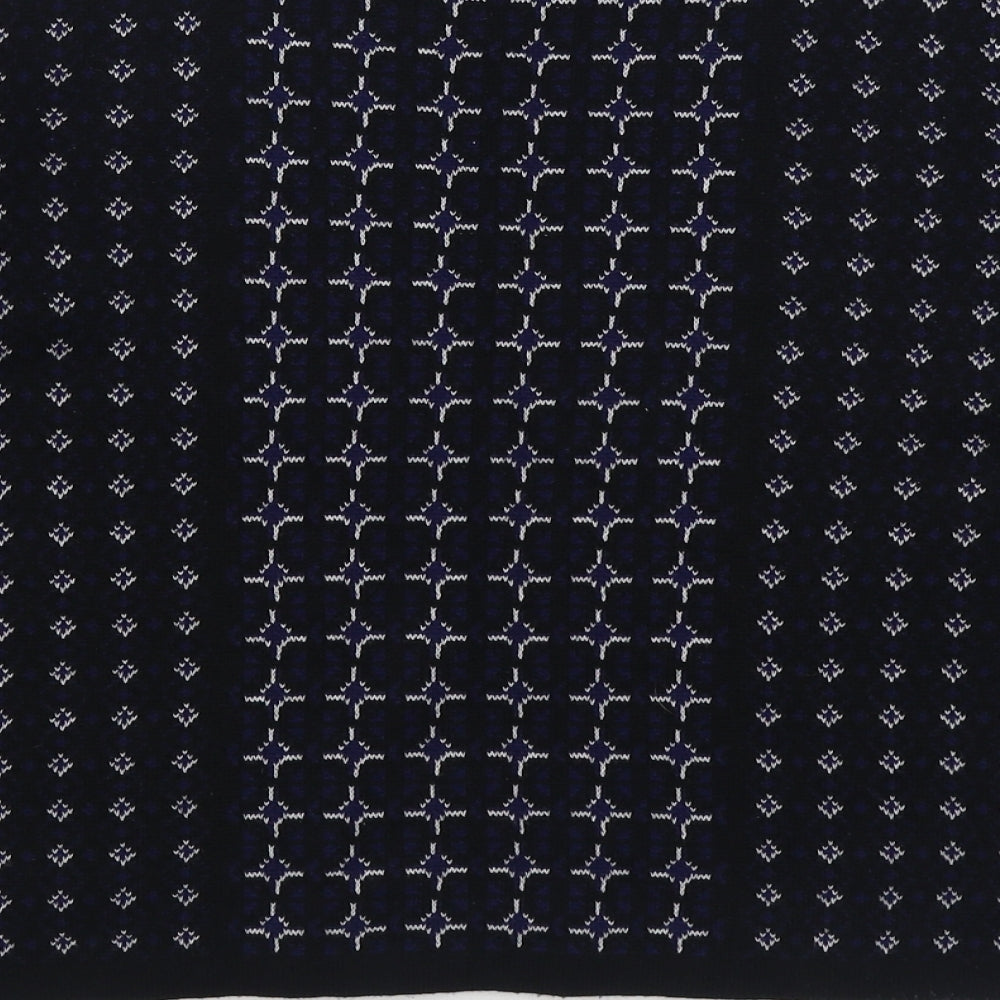 George Womens Black Boat Neck Geometric Acrylic Pullover Jumper Size 10