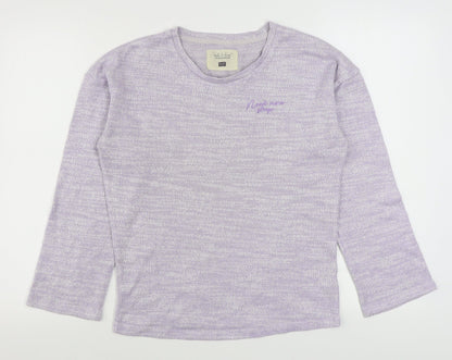 F&F Womens Purple Solid Polyester Top Pyjama Top Size 6