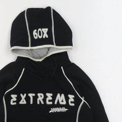 Protonic Boys Black  Cotton Pullover Hoodie Size 7-8 Years  Pullover