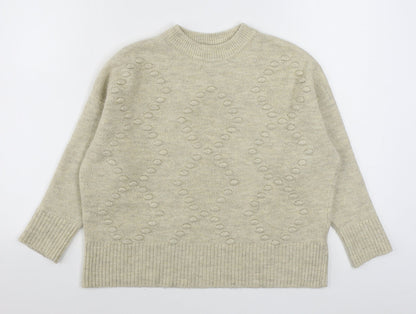 Womens UK Size S New Look Beige Pullover Jumper