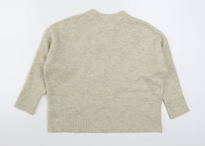 Womens UK Size S New Look Beige Pullover Jumper