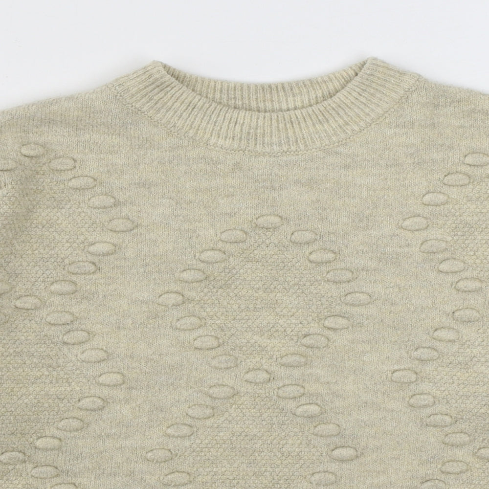 Womens UK Size S New Look Beige Pullover Jumper