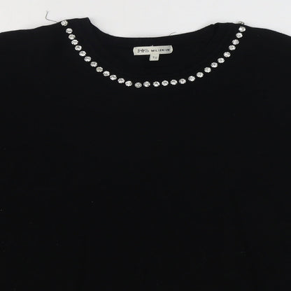 Womens UK Size M Millenium Black Pullover Jumper