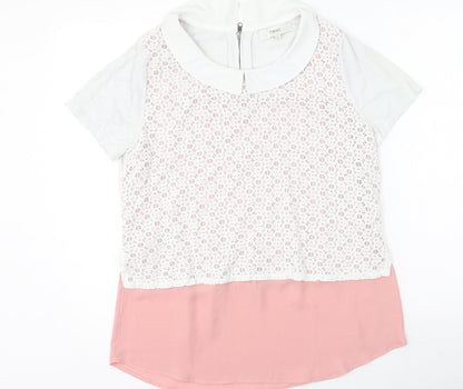Womens UK Size 12 NEXT Multicoloured Basic Blouse