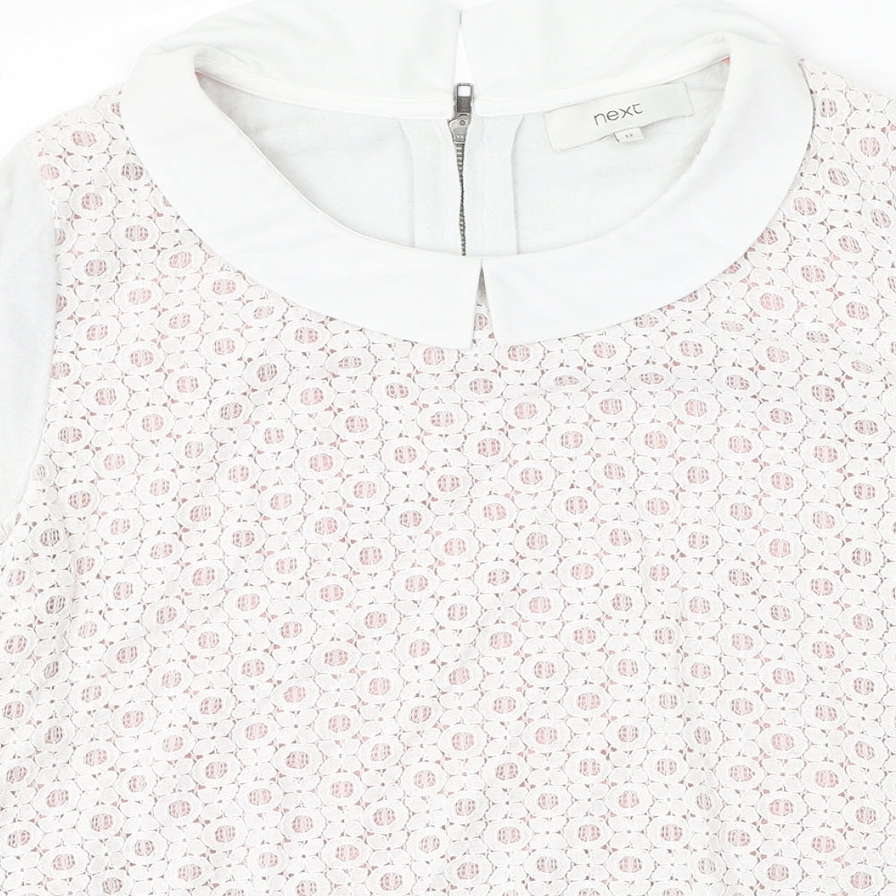 Womens UK Size 12 NEXT Multicoloured Basic Blouse