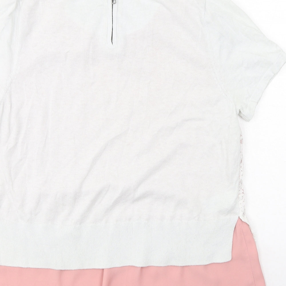 Womens UK Size 12 NEXT Multicoloured Basic Blouse