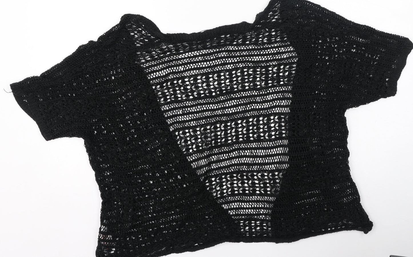 Womens UK Size M peacoks Black Cardigan Jumper