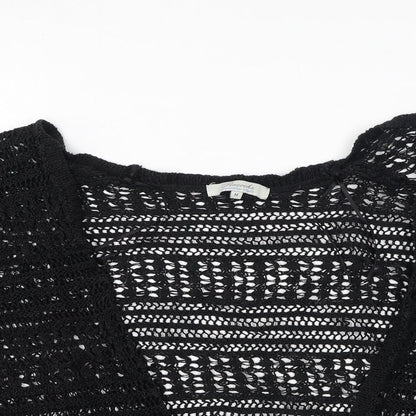 Womens UK Size M peacoks Black Cardigan Jumper