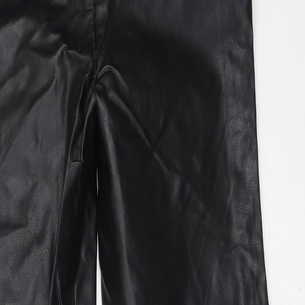 Kylie Girls Black  Polyester Jegging Trousers Size 12 Years  Regular