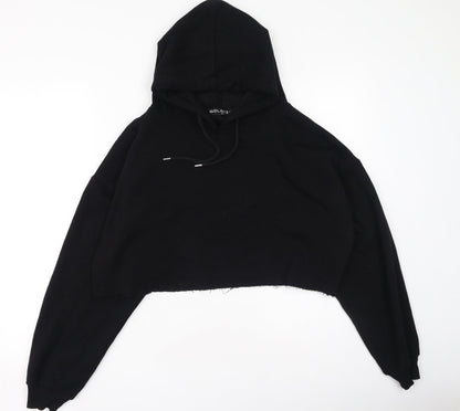 Select Womens Black  Polyester Pullover Hoodie Size S