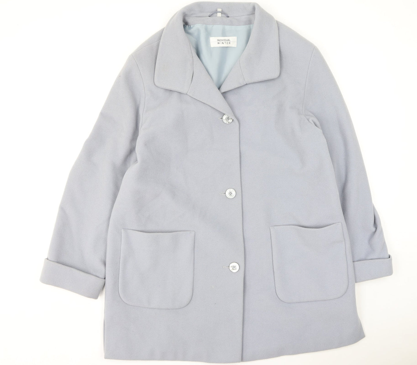 Individual Womens Purple   Trench Coat Coatigan Size 16