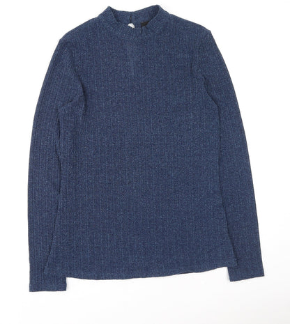 Womens UK Size 14 NEXT Blue Henley Jumper
