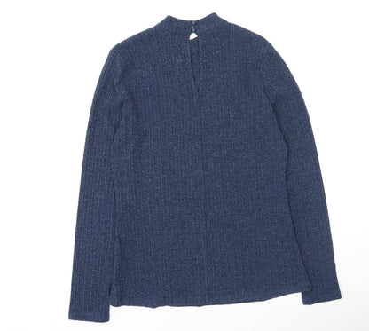 Womens UK Size 14 NEXT Blue Henley Jumper
