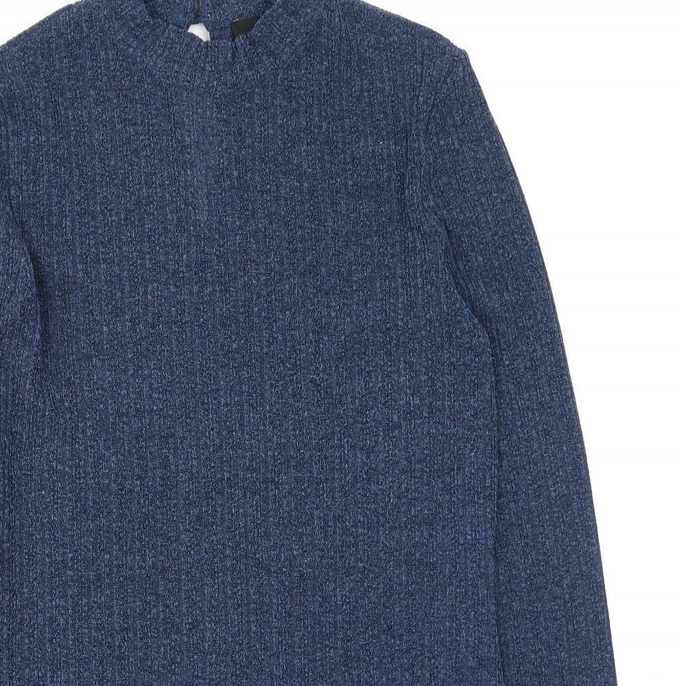 Womens UK Size 14 NEXT Blue Henley Jumper