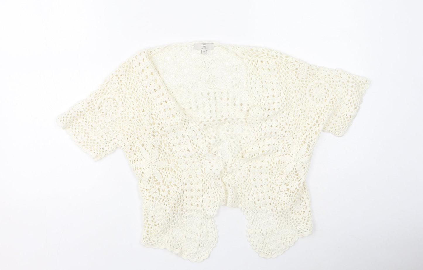 Womens UK Size M Cc Beige Cardigan Jumper
