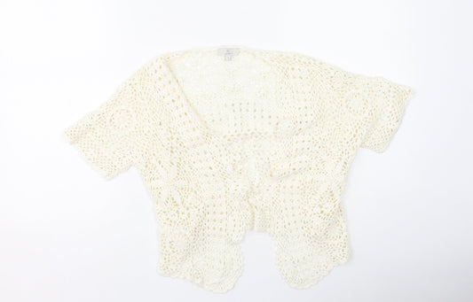 Womens UK Size M Cc Beige Cardigan Jumper