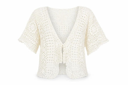 Country Casuals Womens Beige Round Neck Cotton Cardigan Jumper Size M