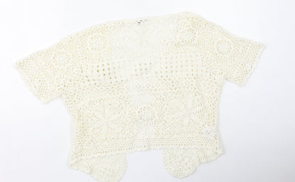 Womens UK Size M Cc Beige Cardigan Jumper