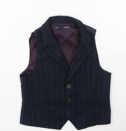 NEXT Boys Blue  Polyester Basic Tank Size 2-3 Years V-Neck