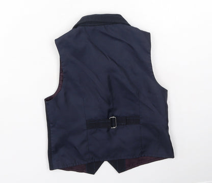 NEXT Boys Blue  Polyester Basic Tank Size 2-3 Years V-Neck