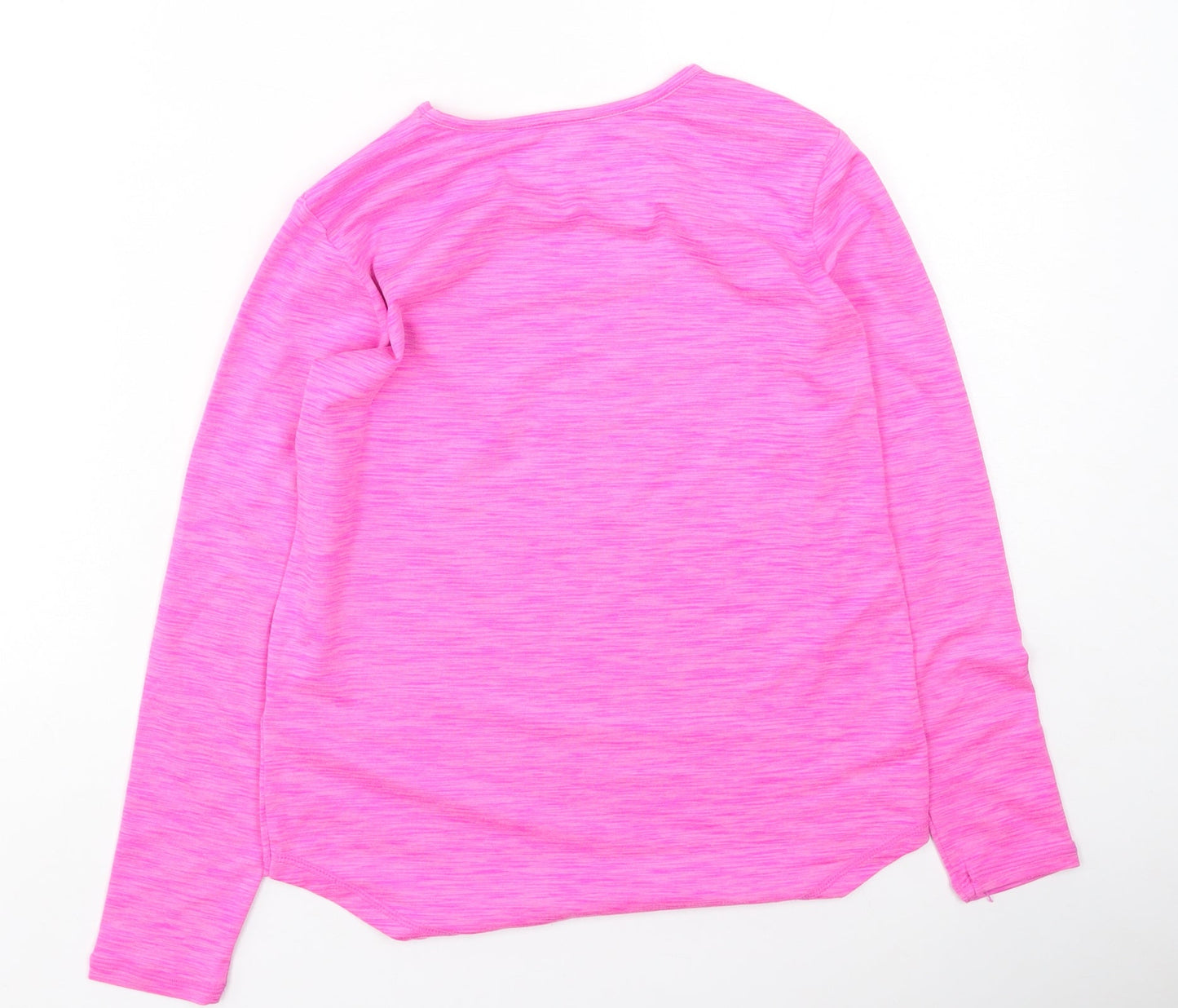 Dunnes Stores Girls Pink  Polyester Basic Casual Size 9-10 Years Round Neck