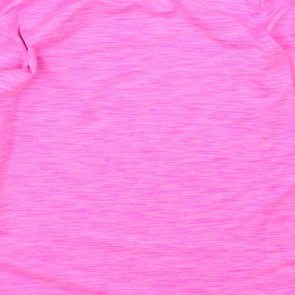 Dunnes Stores Girls Pink  Polyester Basic Casual Size 9-10 Years Round Neck
