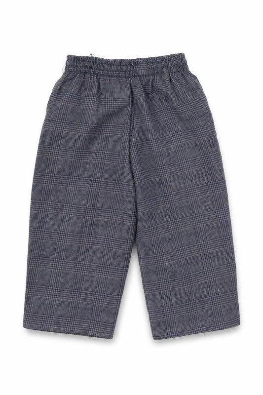 Preworn Boys Grey Plaid Polyester Cargo Trousers Size 18-24 Months