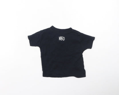 Preworn Baby Blue  Cotton Basic Casual Size 0-3 Months Round Neck