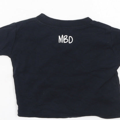Preworn Baby Blue  Cotton Basic Casual Size 0-3 Months Round Neck