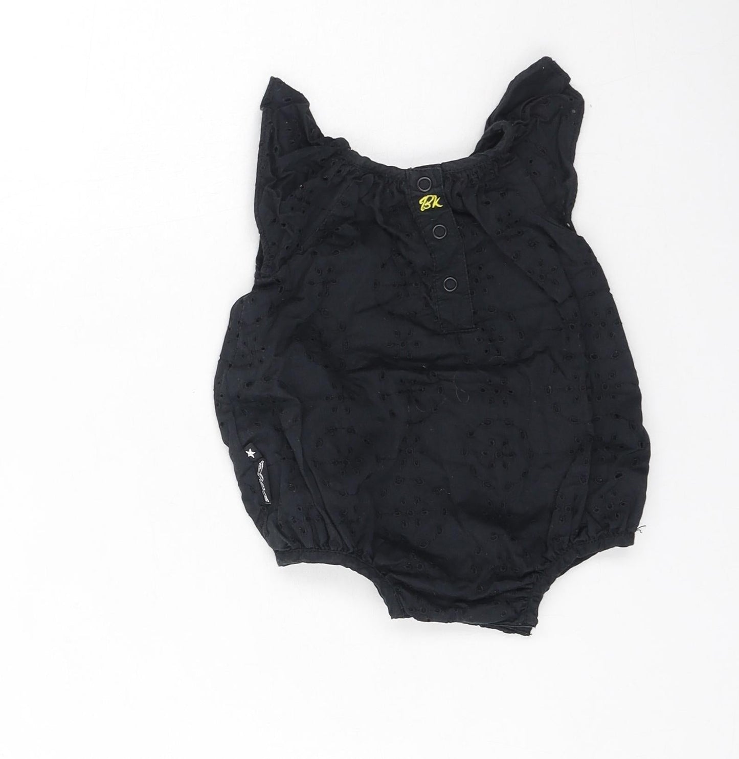 Babyk Girls Black  Cotton Romper Outfit/Set Size 0-3 Months