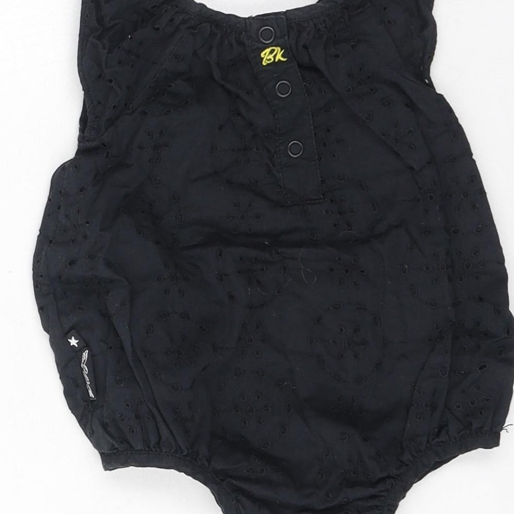 Babyk Girls Black  Cotton Romper Outfit/Set Size 0-3 Months