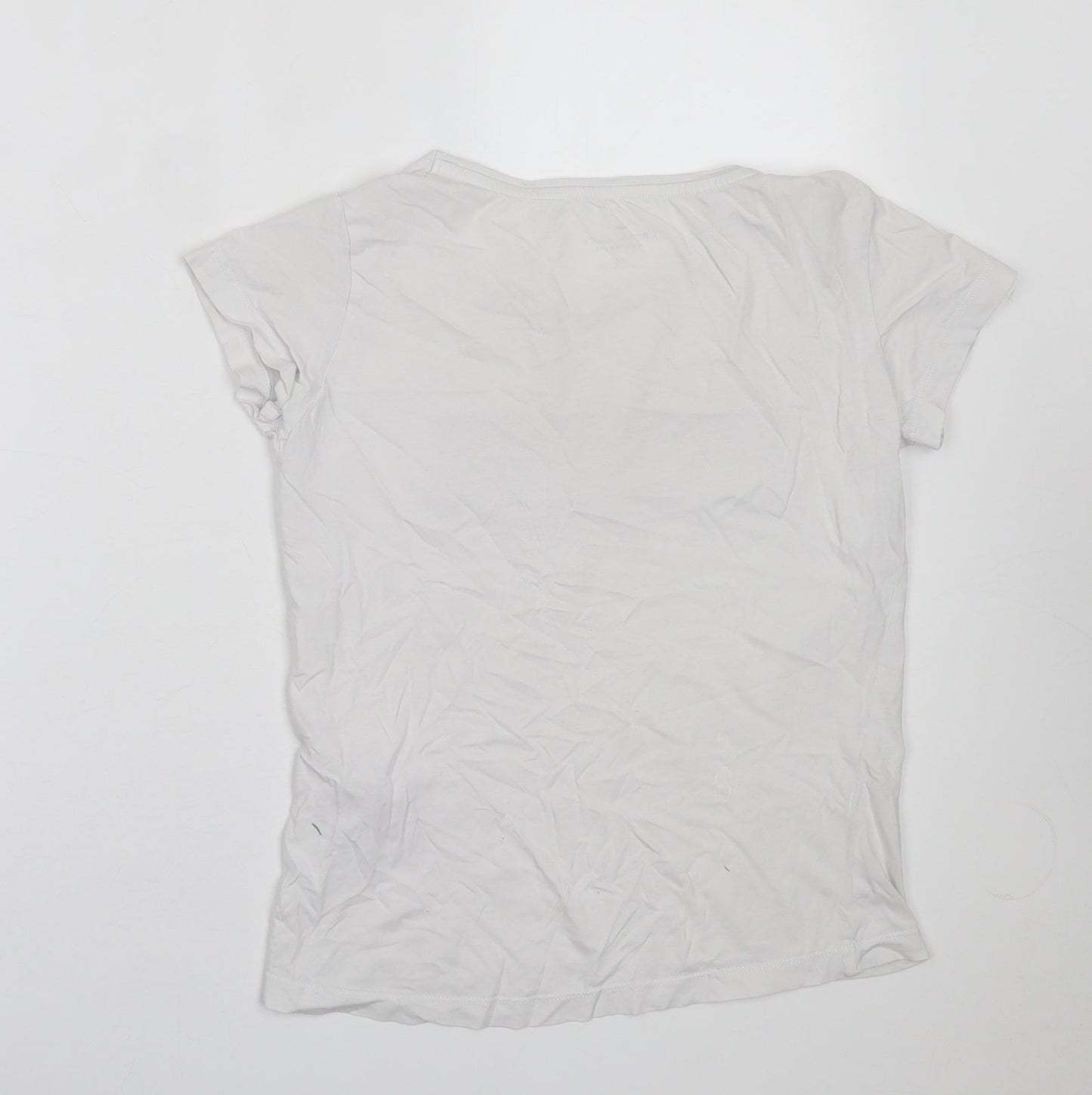 Cross Jeans Womens White  Cotton Basic T-Shirt Size XS Crew Neck