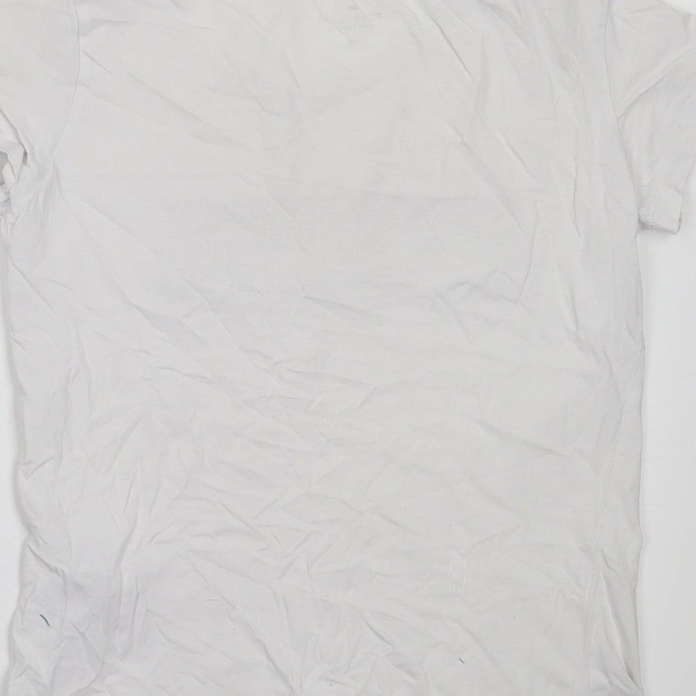 Cross Jeans Womens White  Cotton Basic T-Shirt Size XS Crew Neck