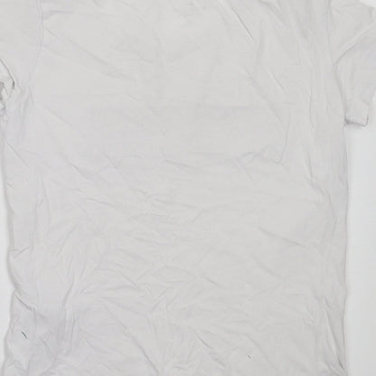 Cross Jeans Womens White  Cotton Basic T-Shirt Size XS Crew Neck