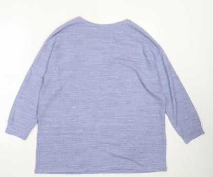Womens UK Size 12 Papaya Purple Pullover Jumper