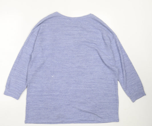Womens UK Size 12 Papaya Purple Pullover Jumper