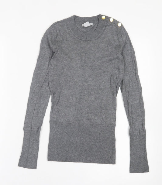 Womens UK Size XS H&M Grey Pullover Jumper