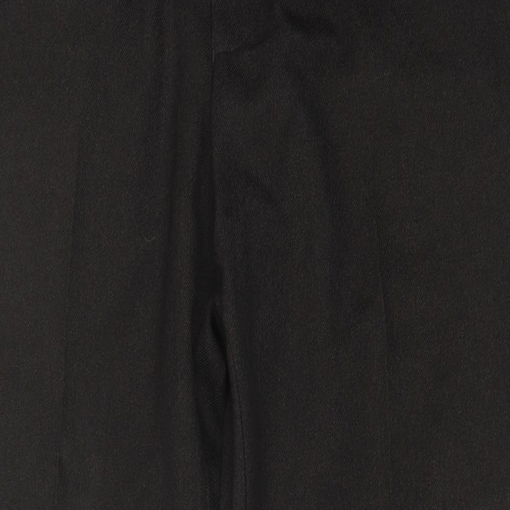 Marks and Spencer Mens Brown  Polyester Trousers  Size 38 in L31 in Regular Button