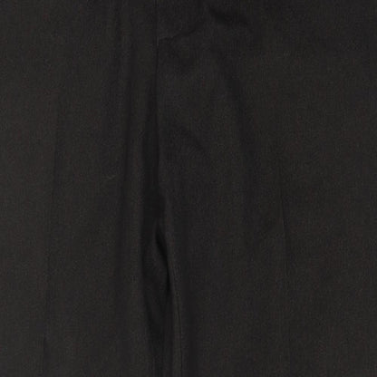 Marks and Spencer Mens Brown  Polyester Trousers  Size 38 in L31 in Regular Button
