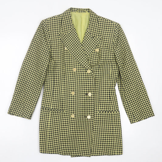 Country Casuals Womens Green Plaid  Jacket  Size 8  Button