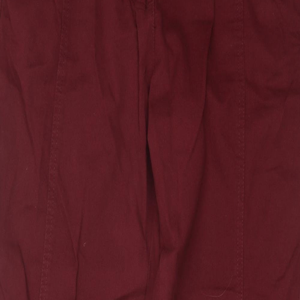 Womens UK Size 12 Being Casual Regular Fit  Red Trousers