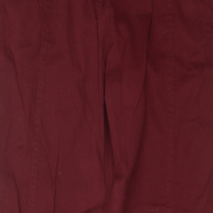 Womens UK Size 12 Being Casual Regular Fit  Red Trousers