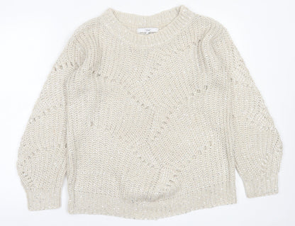 Womens UK Size S NEXT Beige Pullover Jumper