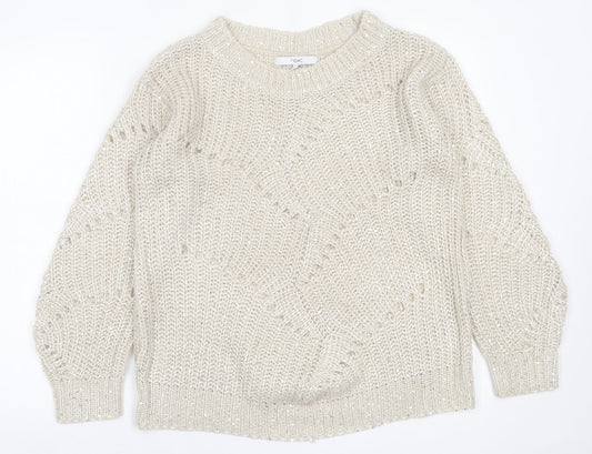 Womens UK Size S NEXT Beige Pullover Jumper