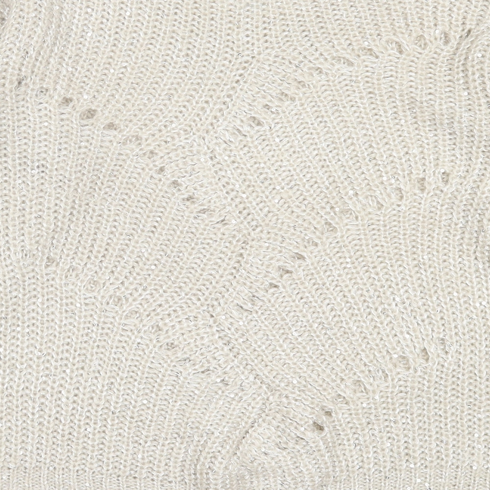 Womens UK Size S NEXT Beige Pullover Jumper