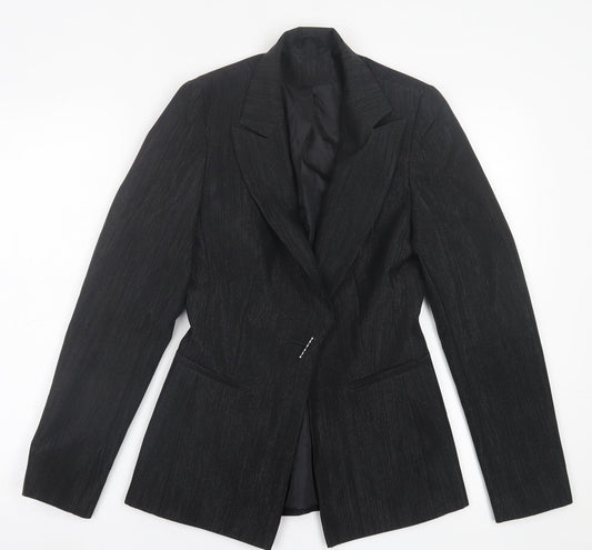 bay Womens Black   Jacket Blazer Size 8  Button