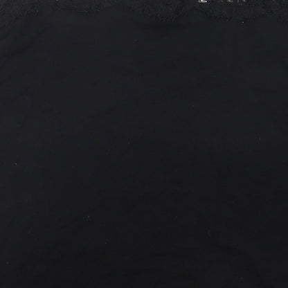 Papaya Womens Black Crew Neck  Viscose Pullover Jumper Size 12