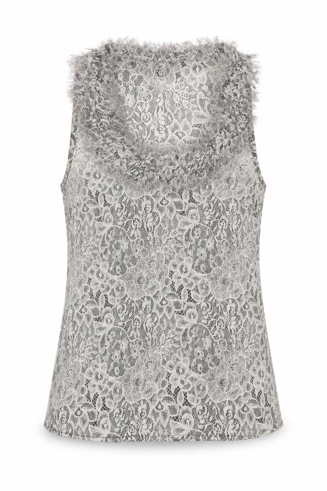 Womens UK Size 8 Topshop Grey Basic Tank
